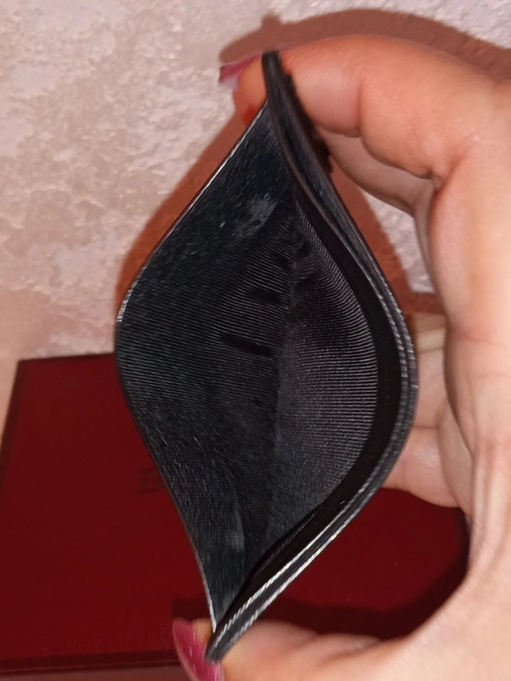 Bally Black Patterned Leather Card Holder